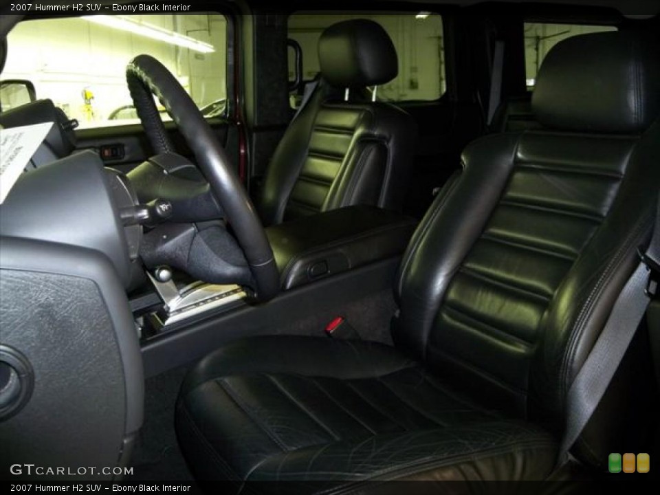 Ebony Black Interior Photo for the 2007 Hummer H2 SUV #45271536