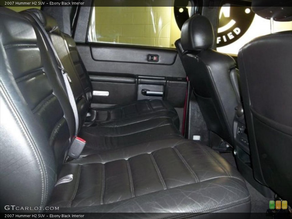 Ebony Black Interior Photo for the 2007 Hummer H2 SUV #45271592