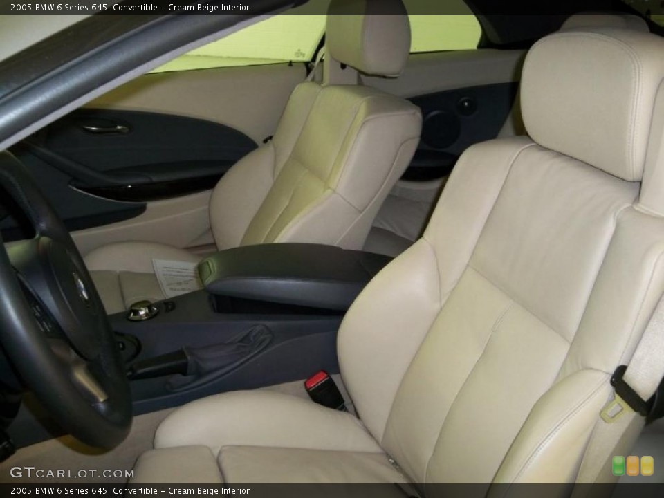Cream Beige Interior Photo for the 2005 BMW 6 Series 645i Convertible #45274145