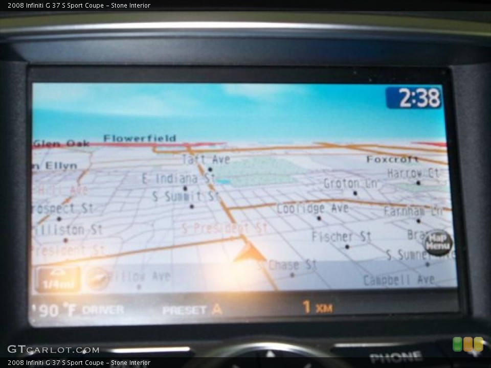 Stone Interior Navigation for the 2008 Infiniti G 37 S Sport Coupe #45274973
