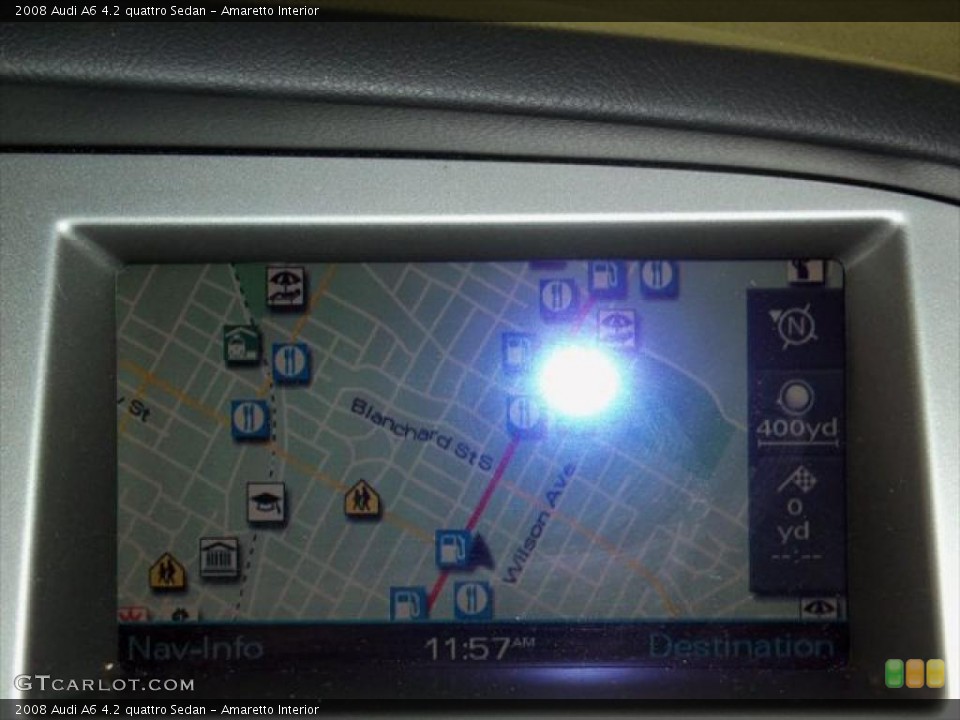 Amaretto Interior Navigation for the 2008 Audi A6 4.2 quattro Sedan #45275525