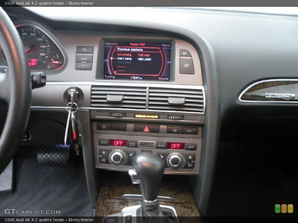Ebony Interior Controls for the 2006 Audi A6 4.2 quattro Sedan #45276889