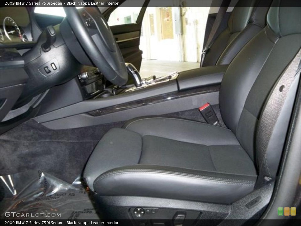 Black Nappa Leather Interior Photo for the 2009 BMW 7 Series 750i Sedan #45279197