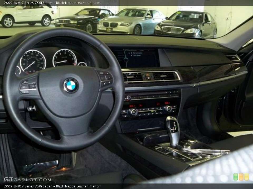 Black Nappa Leather Interior Dashboard for the 2009 BMW 7 Series 750i Sedan #45279201