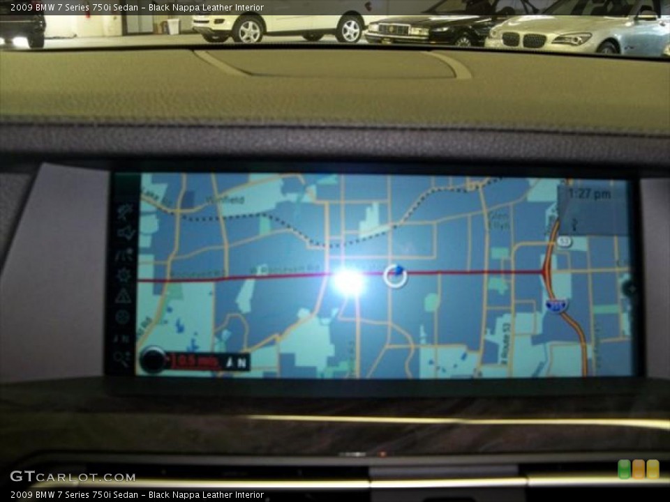 Black Nappa Leather Interior Navigation for the 2009 BMW 7 Series 750i Sedan #45279217