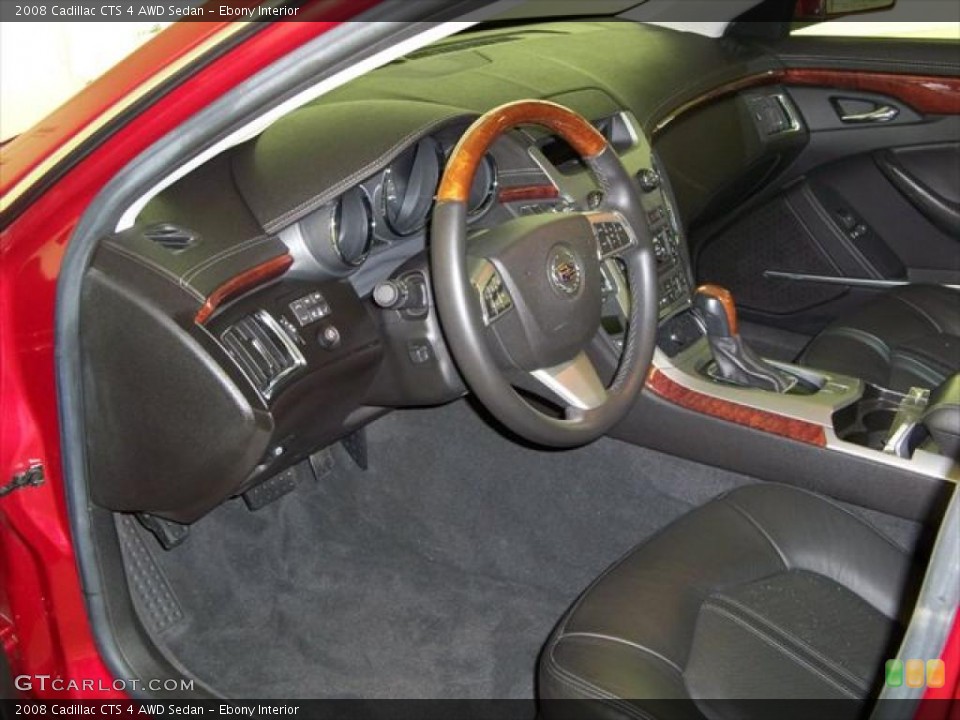 Ebony Interior Photo for the 2008 Cadillac CTS 4 AWD Sedan #45279646