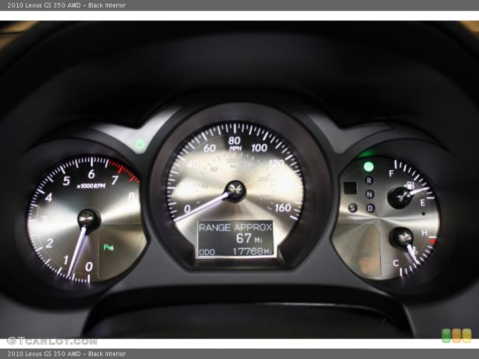 Black Interior Gauges for the 2010 Lexus GS 350 AWD #45285231