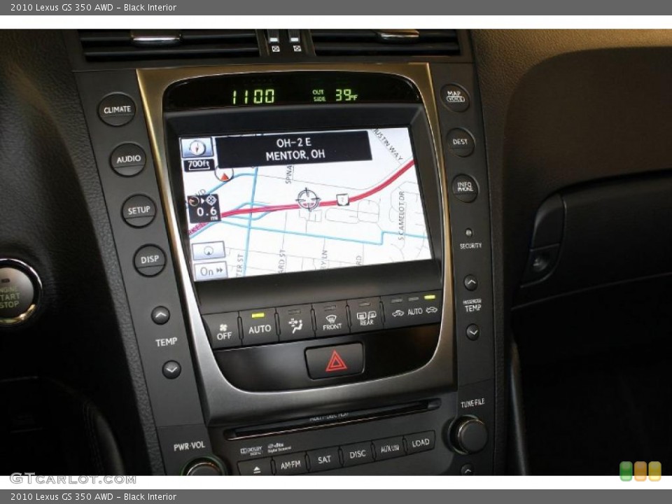 Black Interior Navigation for the 2010 Lexus GS 350 AWD #45285263