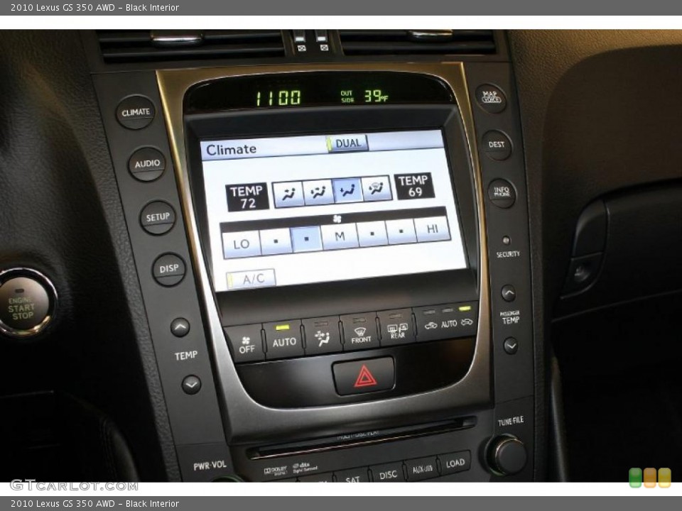 Black Interior Controls for the 2010 Lexus GS 350 AWD #45285271