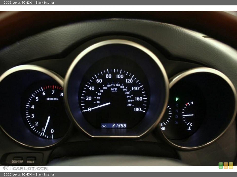 Black Interior Gauges for the 2006 Lexus SC 430 #45286575