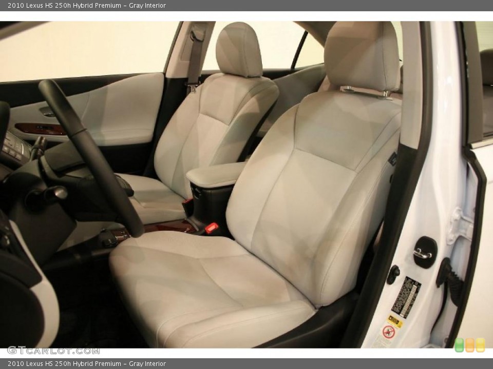 Gray Interior Front Seat for the 2010 Lexus HS 250h Hybrid Premium #45287131