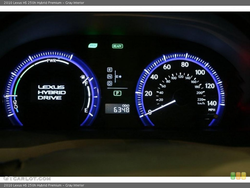 Gray Interior Gauges for the 2010 Lexus HS 250h Hybrid Premium #45287163