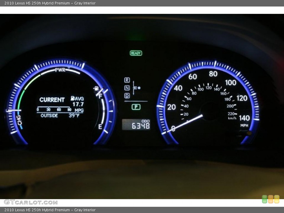 Gray Interior Gauges for the 2010 Lexus HS 250h Hybrid Premium #45287171