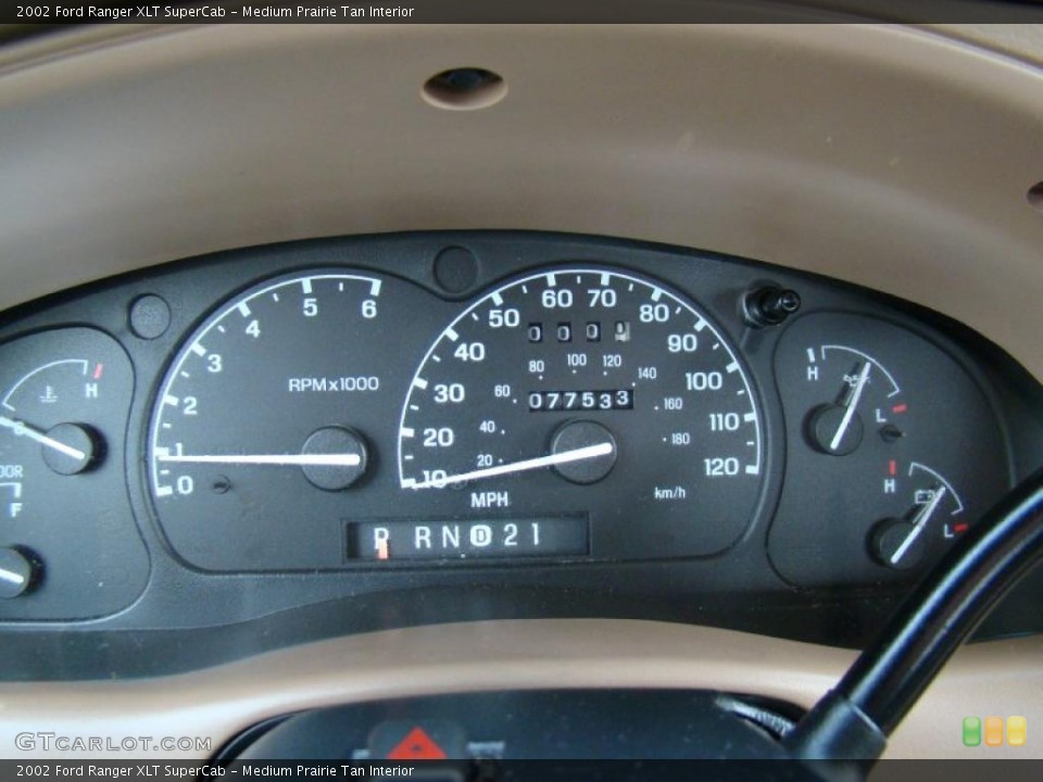 Medium Prairie Tan Interior Gauges for the 2002 Ford Ranger XLT SuperCab #45289615