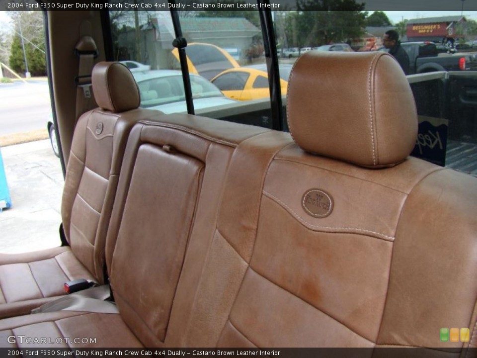 Castano Brown Leather Interior Photo for the 2004 Ford F350 Super Duty King Ranch Crew Cab 4x4 Dually #45289992