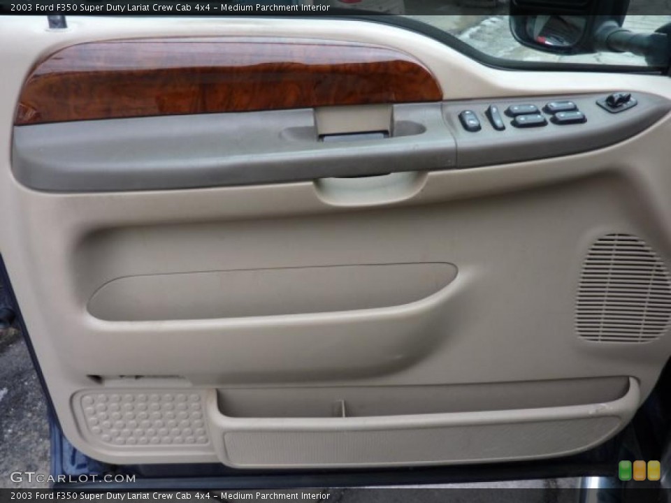 Medium Parchment Interior Door Panel for the 2003 Ford F350 Super Duty Lariat Crew Cab 4x4 #45291557