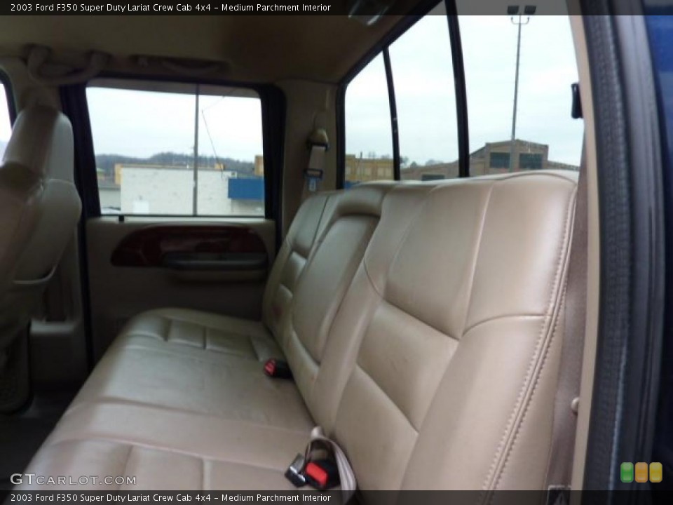 Medium Parchment Interior Photo for the 2003 Ford F350 Super Duty Lariat Crew Cab 4x4 #45291901