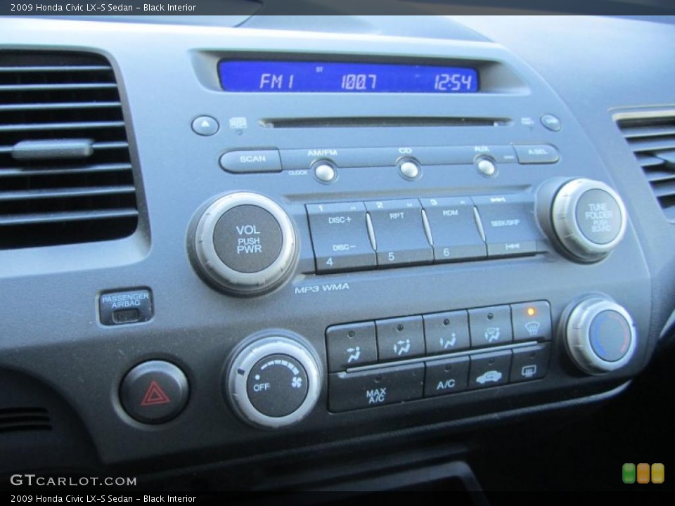 Black Interior Controls for the 2009 Honda Civic LX-S Sedan #45293529