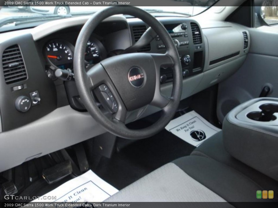 Dark Titanium Interior Prime Interior for the 2009 GMC Sierra 1500 Work Truck Extended Cab #45294581