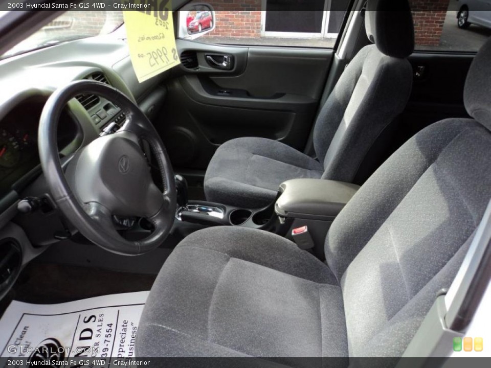 Gray Interior Photo for the 2003 Hyundai Santa Fe GLS 4WD #45294769