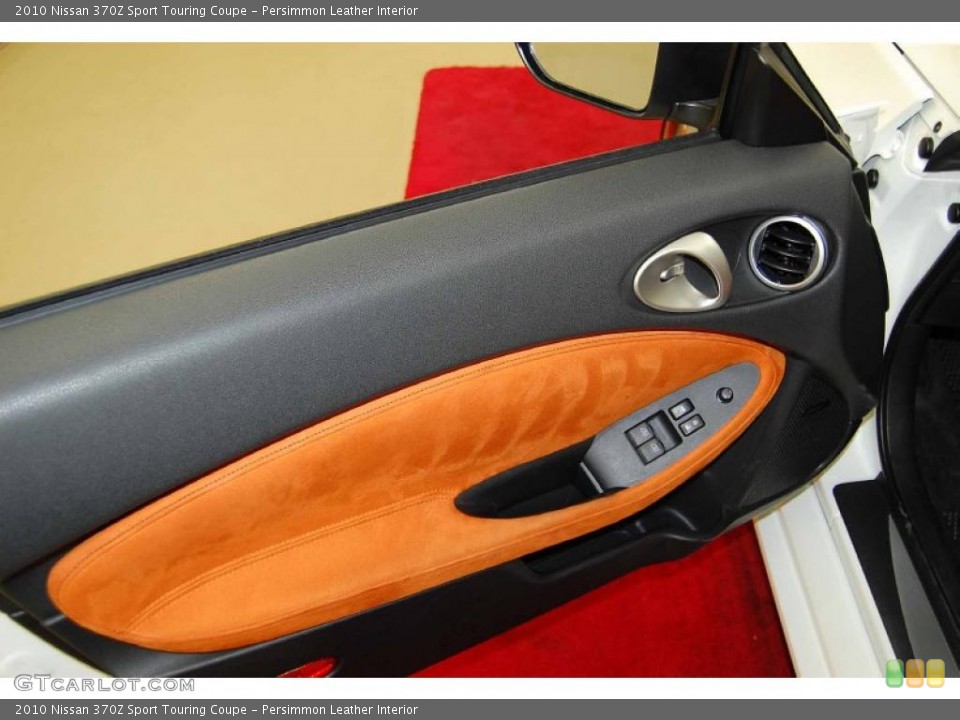 Persimmon Leather Interior Door Panel for the 2010 Nissan 370Z Sport Touring Coupe #45294945