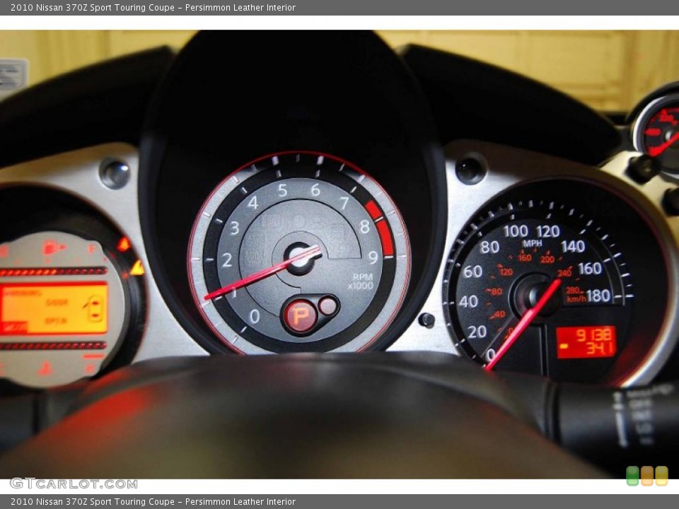 Persimmon Leather Interior Gauges for the 2010 Nissan 370Z Sport Touring Coupe #45295017