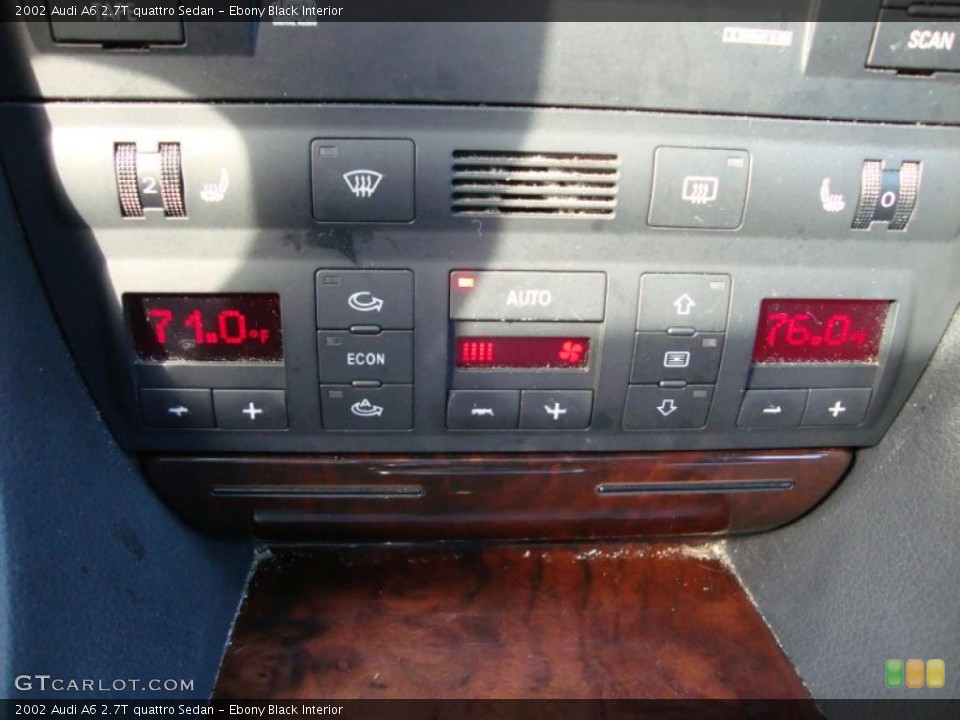 Ebony Black Interior Controls for the 2002 Audi A6 2.7T quattro Sedan #45299485