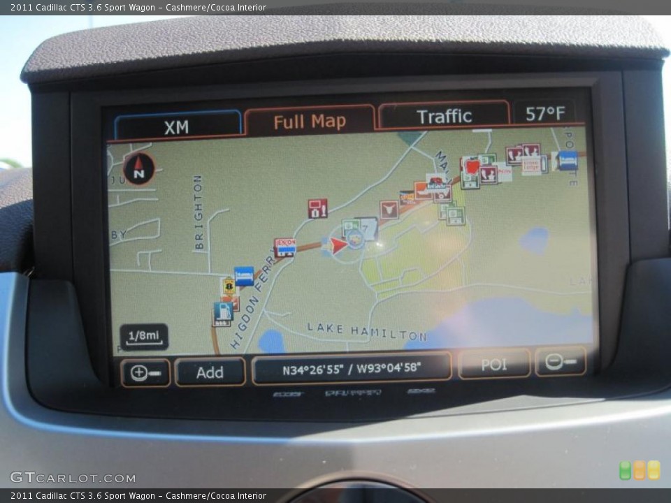 Cashmere/Cocoa Interior Navigation for the 2011 Cadillac CTS 3.6 Sport Wagon #45299929