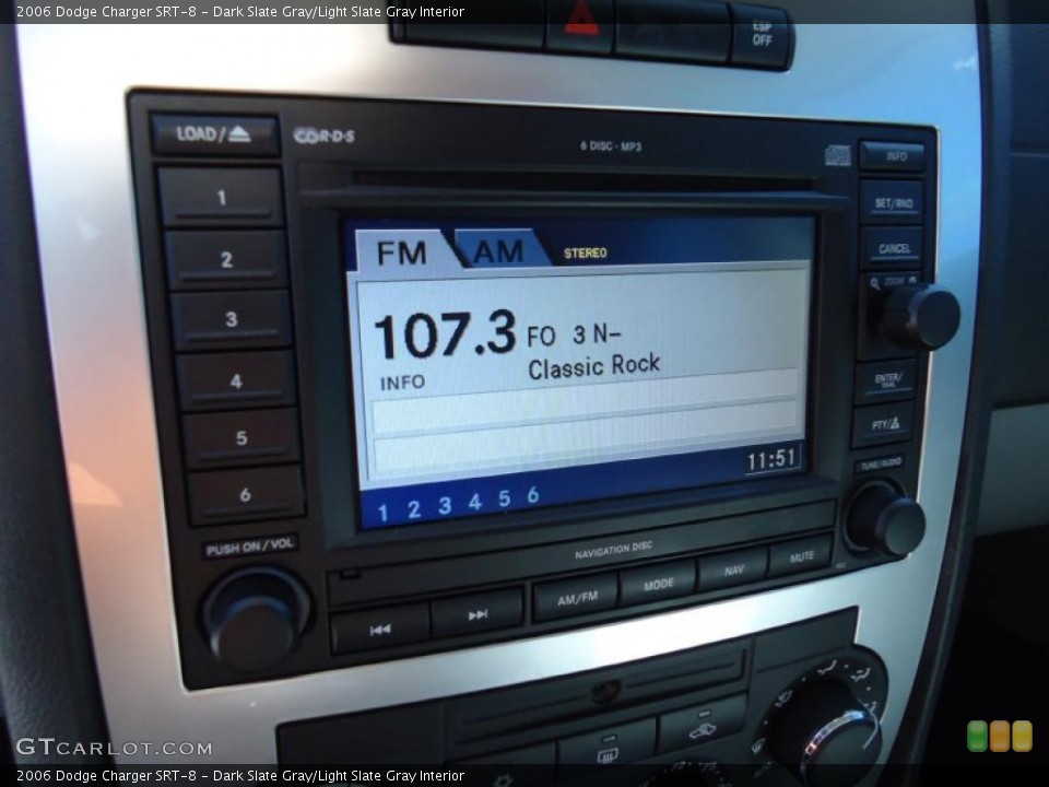 Dark Slate Gray/Light Slate Gray Interior Controls for the 2006 Dodge Charger SRT-8 #45306709