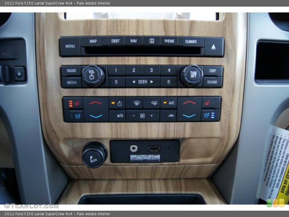 Pale Adobe Interior Controls for the 2011 Ford F150 Lariat SuperCrew 4x4 #45306877