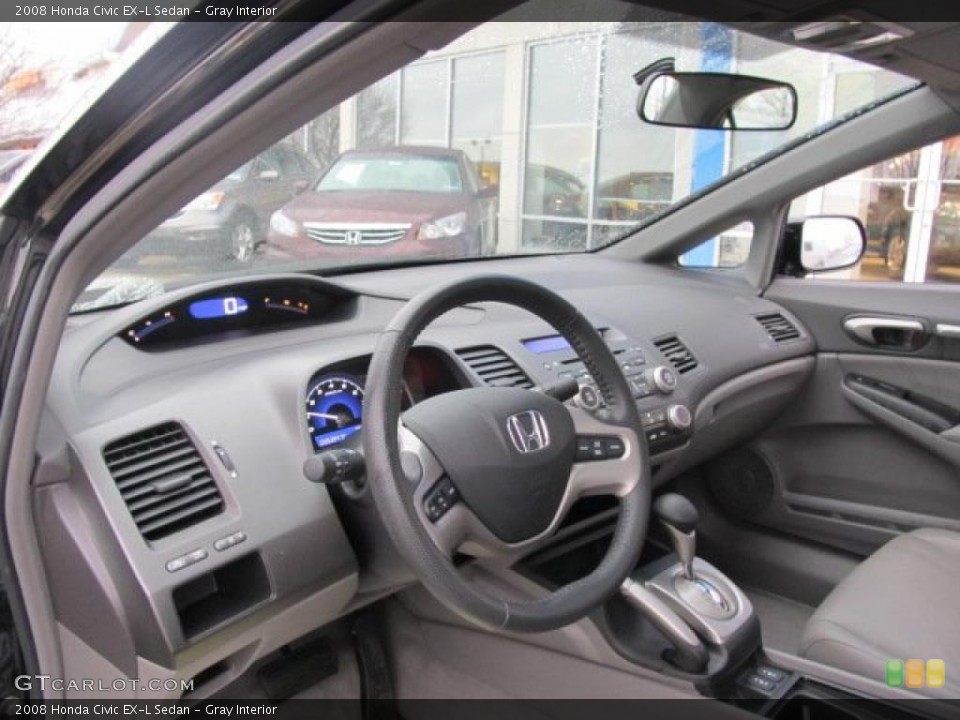 Gray Interior Prime Interior for the 2008 Honda Civic EX-L Sedan #45306917