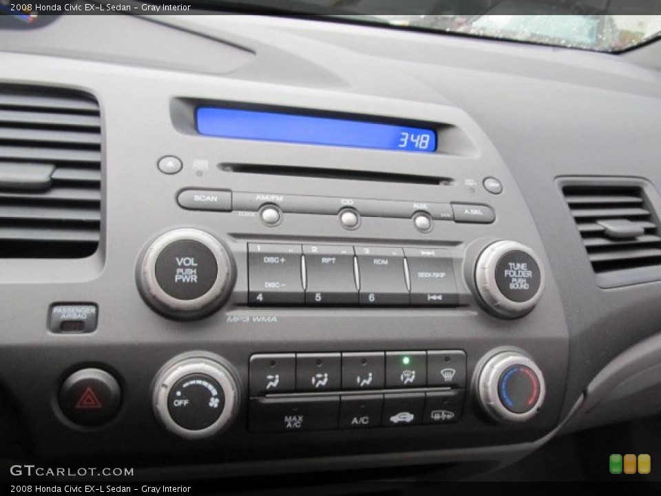 Gray Interior Controls for the 2008 Honda Civic EX-L Sedan #45306949
