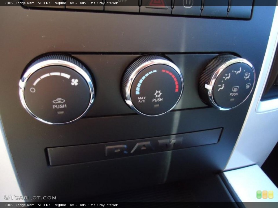 Dark Slate Gray Interior Controls for the 2009 Dodge Ram 1500 R/T Regular Cab #45307469