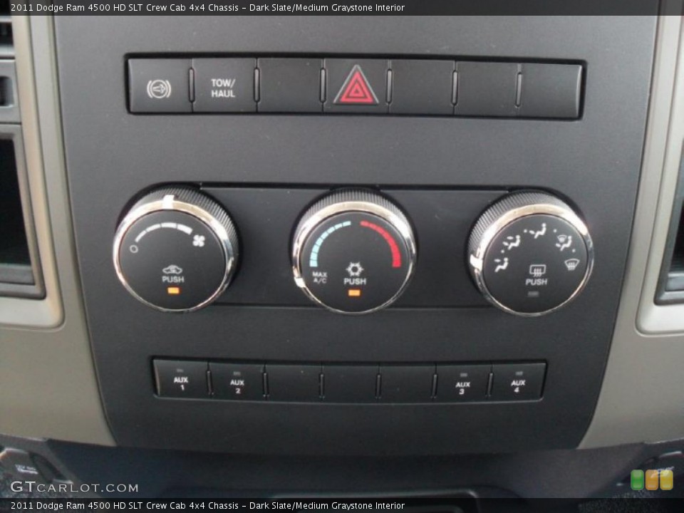 Dark Slate/Medium Graystone Interior Controls for the 2011 Dodge Ram 4500 HD SLT Crew Cab 4x4 Chassis #45309869