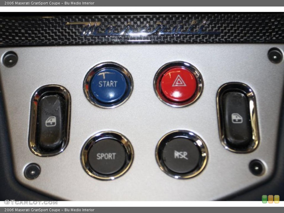 Blu Medio Interior Controls for the 2006 Maserati GranSport Coupe #45315343