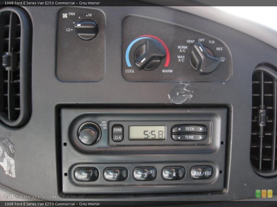 Grey Interior Controls for the 1998 Ford E Series Van E250 Commercial #45317184