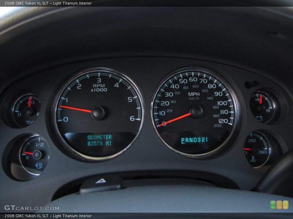 Light Titanium Interior Gauges for the 2008 GMC Yukon XL SLT #45319113