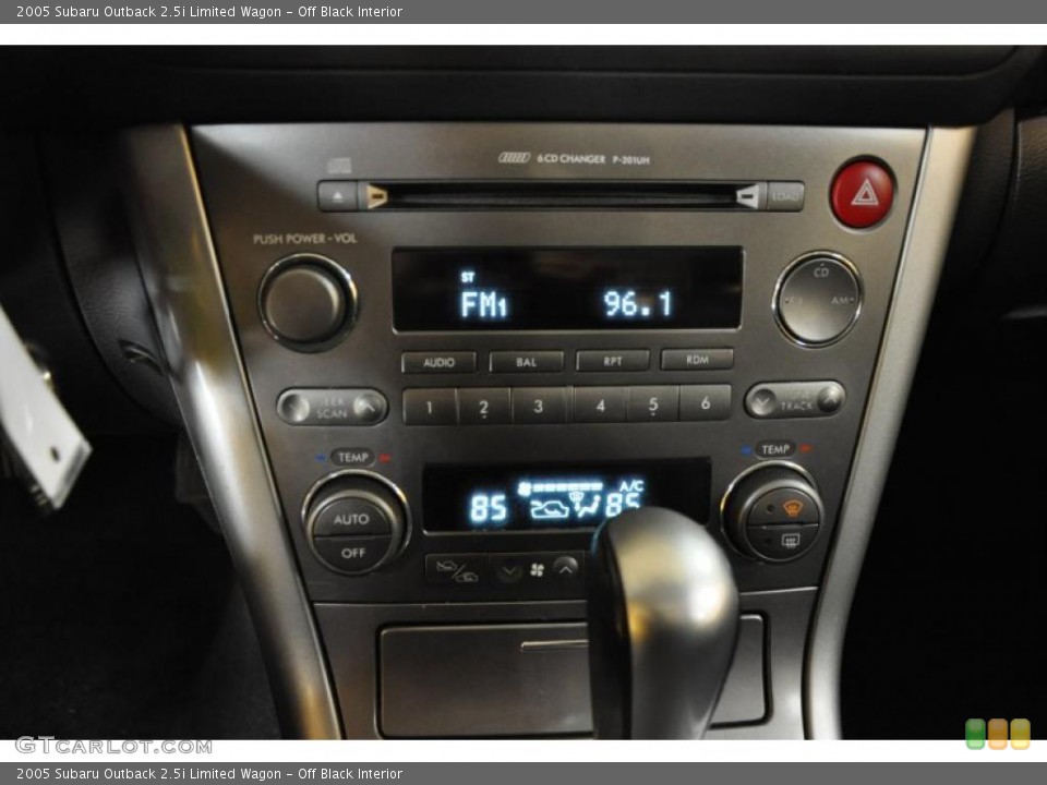 Off Black Interior Controls for the 2005 Subaru Outback 2.5i Limited Wagon #45319161