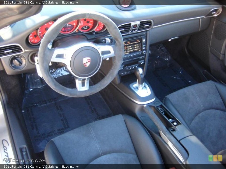 Black Interior Prime Interior for the 2011 Porsche 911 Carrera 4S Cabriolet #45323052
