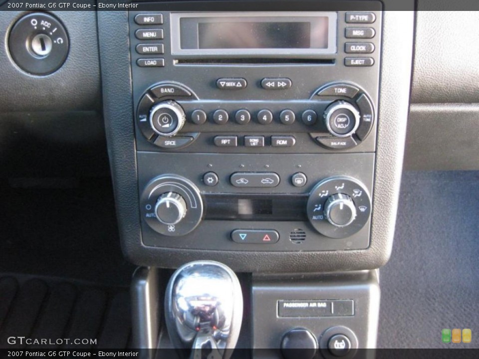 Ebony Interior Controls for the 2007 Pontiac G6 GTP Coupe #45323916