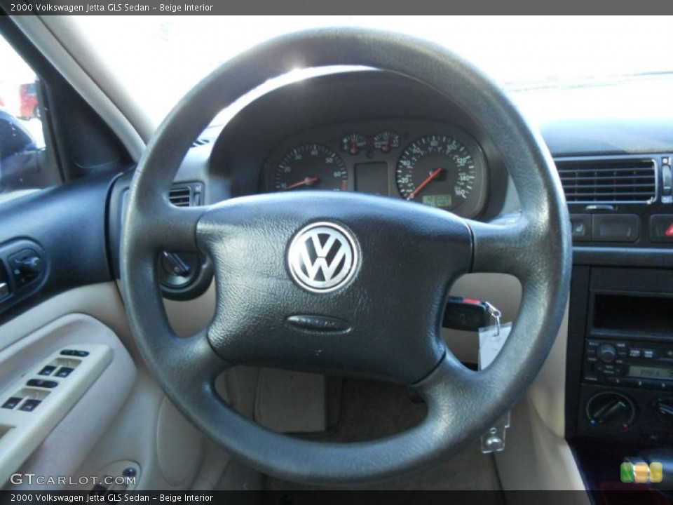 Beige Interior Steering Wheel for the 2000 Volkswagen Jetta GLS Sedan #45325182