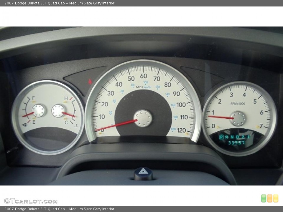 Medium Slate Gray Interior Gauges for the 2007 Dodge Dakota SLT Quad Cab #45326066