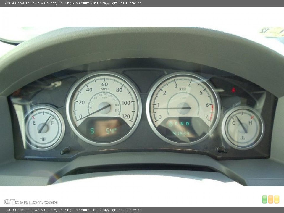 Medium Slate Gray/Light Shale Interior Gauges for the 2009 Chrysler Town & Country Touring #45326447