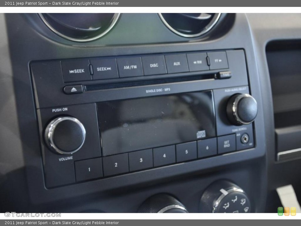 Dark Slate Gray/Light Pebble Interior Controls for the 2011 Jeep Patriot Sport #45326551