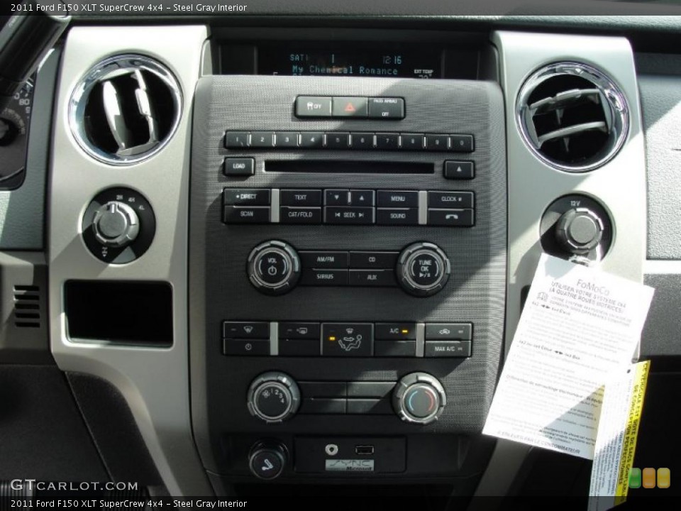 Steel Gray Interior Controls for the 2011 Ford F150 XLT SuperCrew 4x4 #45326883