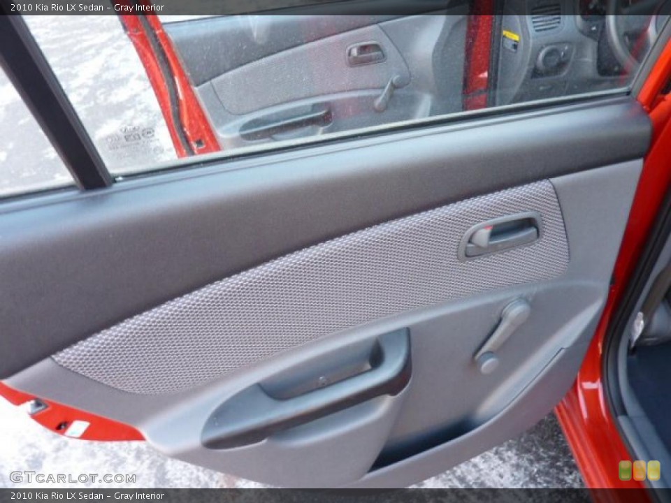 Gray Interior Door Panel for the 2010 Kia Rio LX Sedan #45326895