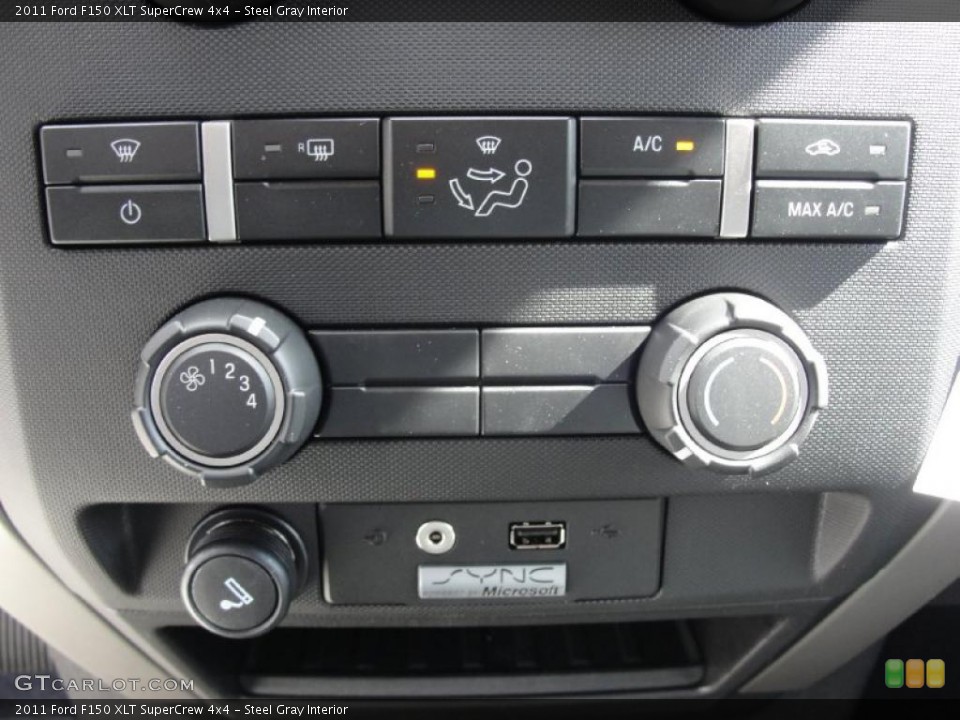 Steel Gray Interior Controls for the 2011 Ford F150 XLT SuperCrew 4x4 #45326971