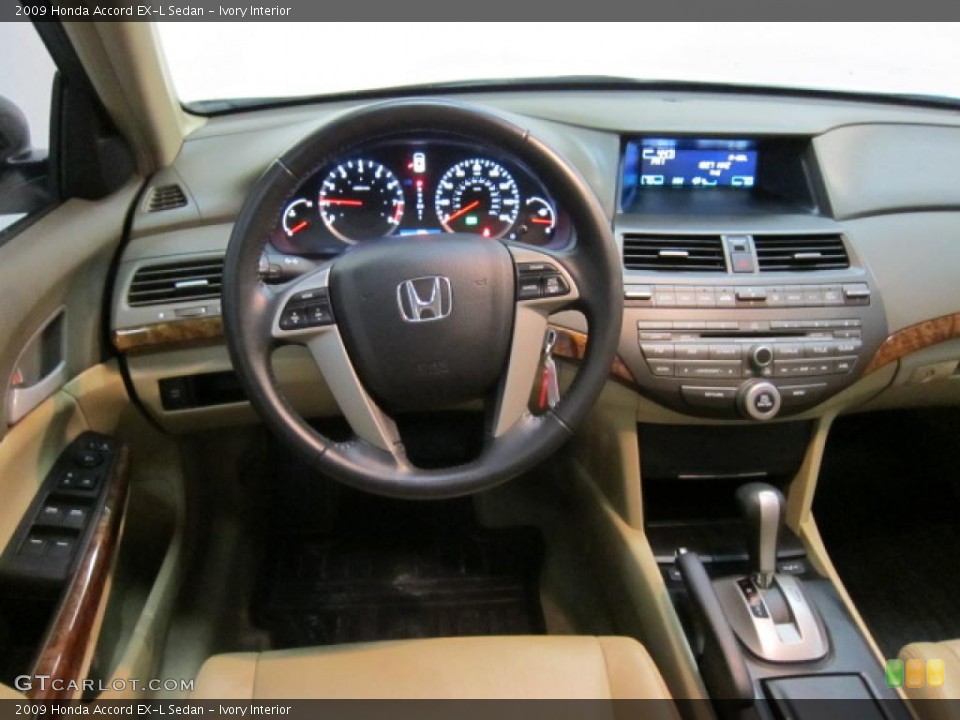 Ivory Interior Dashboard for the 2009 Honda Accord EX-L Sedan #45334760