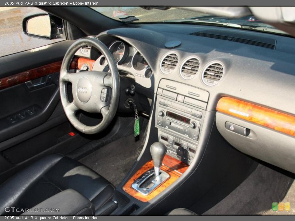 Ebony Interior Dashboard for the 2005 Audi A4 3.0 quattro Cabriolet #45335748