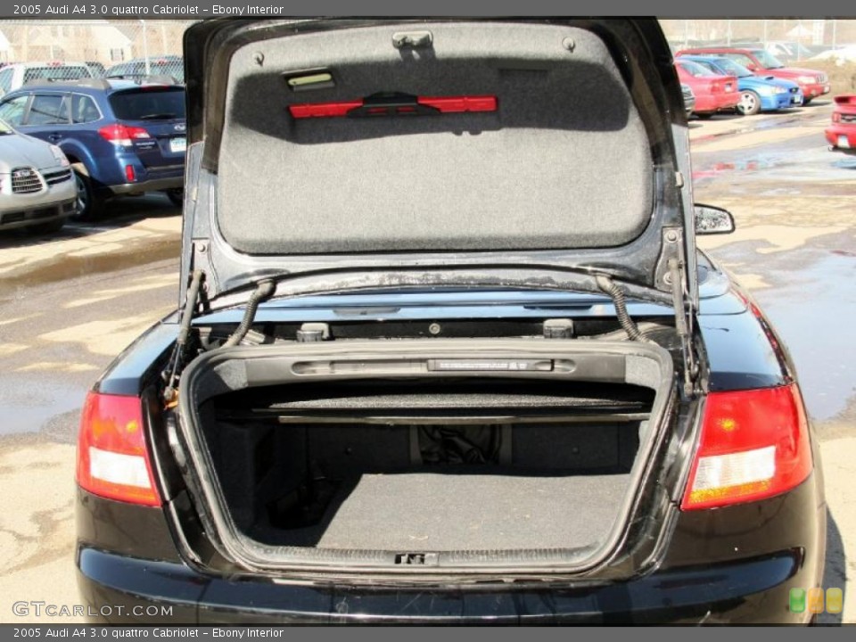 Ebony Interior Trunk for the 2005 Audi A4 3.0 quattro Cabriolet #45335756